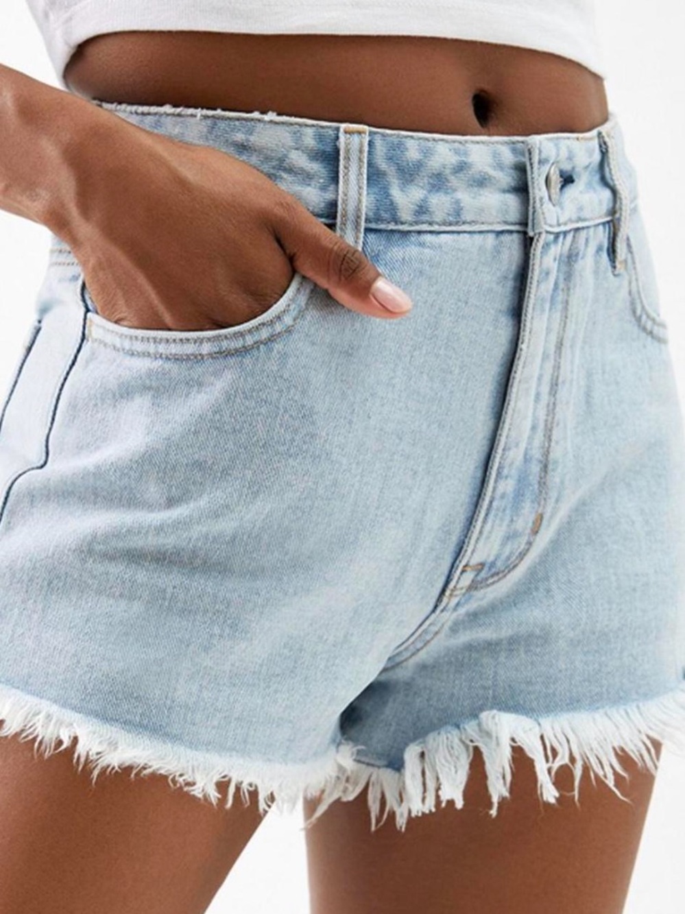 Pacsun light washed denim shorts